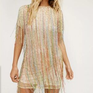Multicolor Fringe Dress